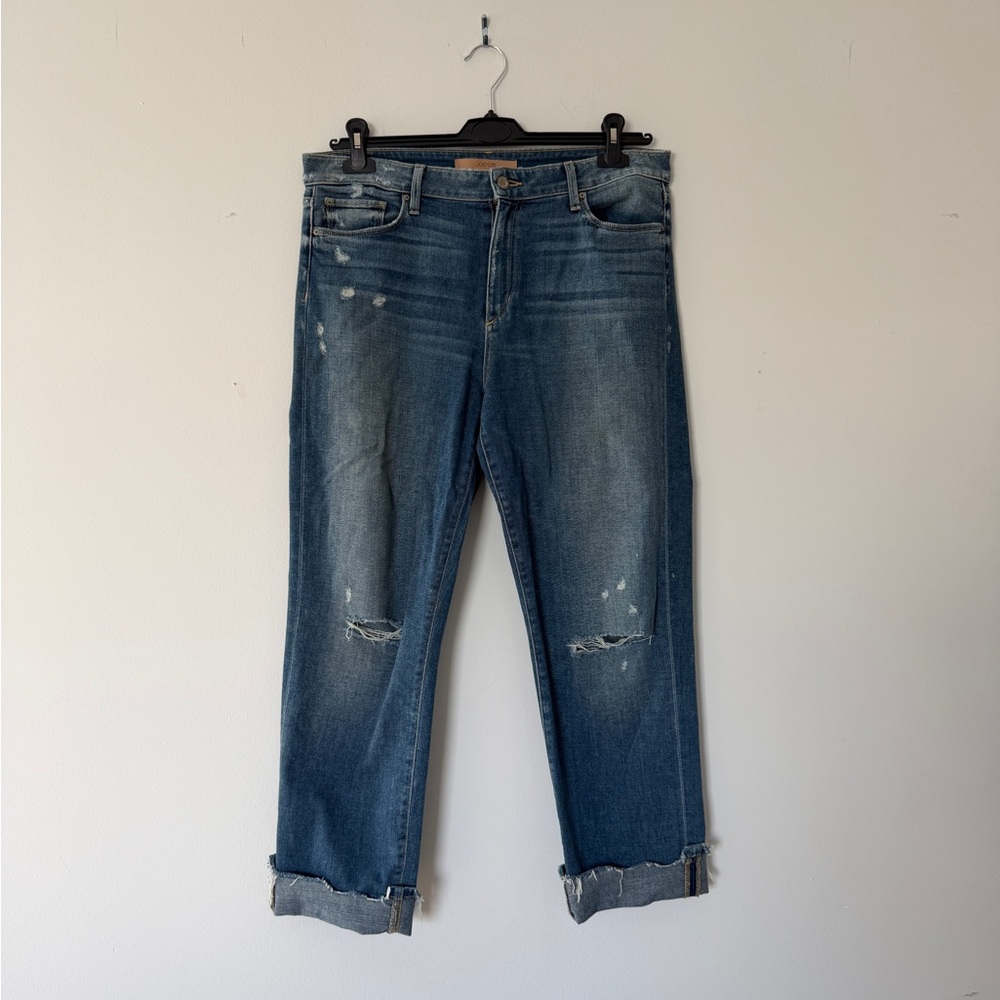 Joe's Jeans The MILLA Distressed High Rise Straight Ankle Jeans